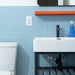 Daltile - Keystones - 1" x 1" Straight Joint - Porcelain Tile Mosaic - Matte - Waterfall wall installation