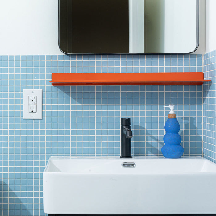 Daltile - Keystones - 1" x 1" Straight Joint - Porcelain Tile Mosaic - Matte - Waterfall wall installation