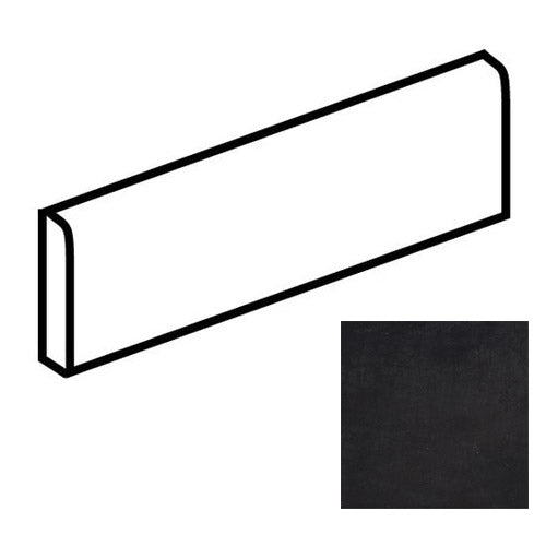Daltile - Cohesion - 3 in. x 24 in. - Porcelain Bullnose Trim - Polished - Black