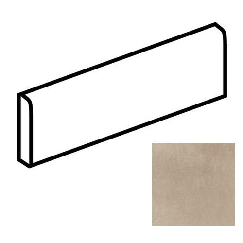 Daltile - Cohesion - 3 in. x 24 in. - Porcelain Bullnose Trim - Polished - Taupe