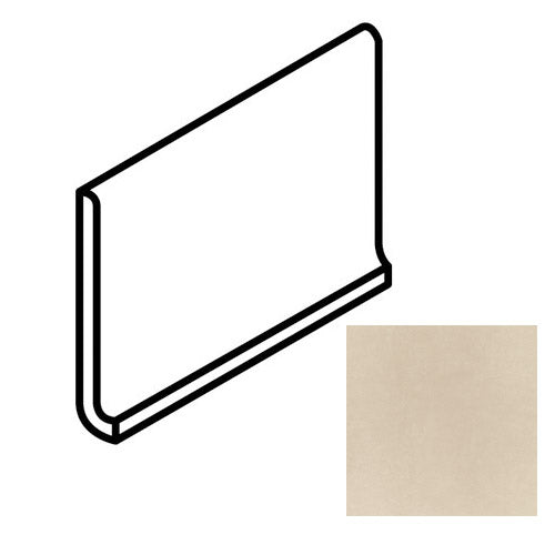 Daltile - Cohesion - 6 in. x 12 in. - Porcelain Cove Base Trim - Matte - Beige