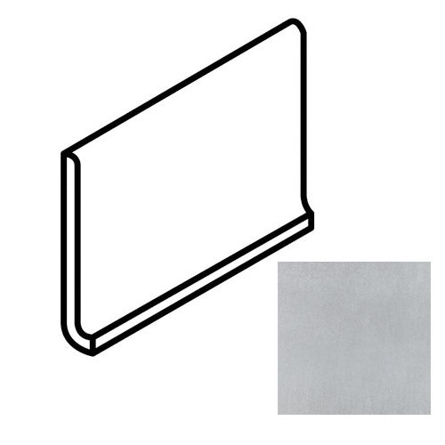 Daltile - Cohesion - 6 in. x 12 in. - Porcelain Cove Base Trim - Matte - Light Grey