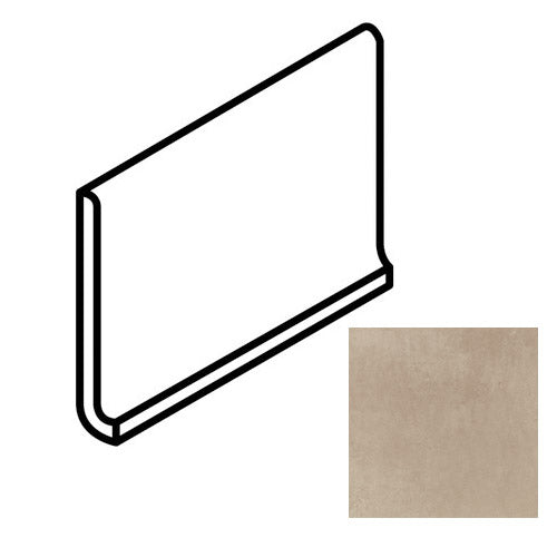 Daltile - Cohesion - 6 in. x 12 in. - Porcelain Cove Base Trim - Matte - Taupe