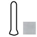 Daltile - Cohesion - 1 in. x 6 in. - Porcelain Trim Outcorner - Matte - Light Grey
