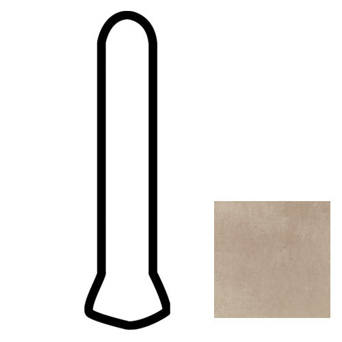 Daltile - Cohesion - 1 in. x 6 in. - Porcelain Trim Outcorner - Matte - Taupe