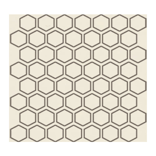 Daltile - Color Wheel Mosaic - 1.5 in. Glazed Ceramic Hexagon Mosaic - Biscuit