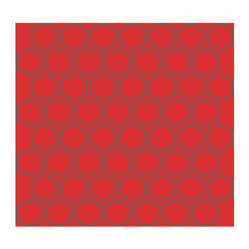Daltile - Color Wheel Mosaic - 1.5 in. Glazed Ceramic Hexagon Mosaic - Currant