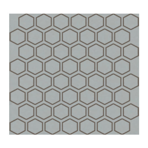 Daltile - Color Wheel Mosaic - 1.5 in. Glazed Ceramic Hexagon Mosaic - Matte Desert Gray