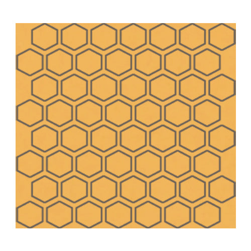 Daltile - Color Wheel Mosaic - 1.5 in. Glazed Ceramic Hexagon Mosaic - Mustard