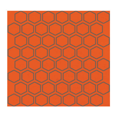 Daltile - Color Wheel Mosaic - 1.5 in. Glazed Ceramic Hexagon Mosaic - Orange Burst