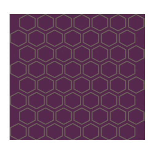 Daltile - Color Wheel Mosaic - 1.5 in. Glazed Ceramic Hexagon Mosaic - Plum Crazy