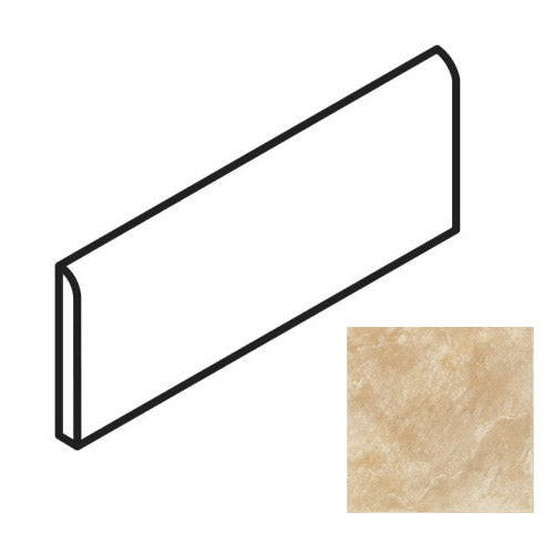 Daltile - Continental Slate - 3 in. x 12 in. - Porcelain Tile Bullnose Trim - Matte - Persian Gold