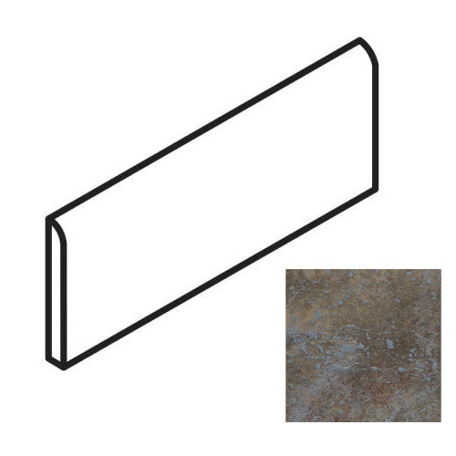 Daltile - Continental Slate - 3 in. x 12 in. - Porcelain Tile Bullnose Trim - Matte - Tuscan Blue