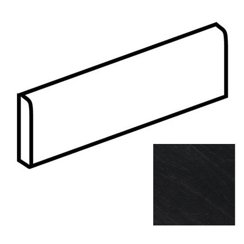 Daltile - Delegate - 3 in. x 24 in. - Porcelain Bullnose Trim - Matte - Black