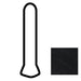 Daltile - Delegate - 1 in. x 6 in. - Cove Base Outcorner Trim - Matte - Black