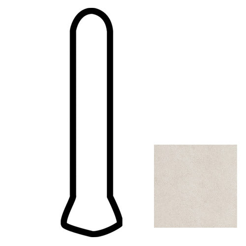 Daltile - Delegate - 1 in. x 6 in. - Cove Base Outcorner Trim - Matte - Off White