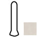 Daltile - Delegate - 1 in. x 6 in. - Cove Base Outcorner Trim - Matte - Off White