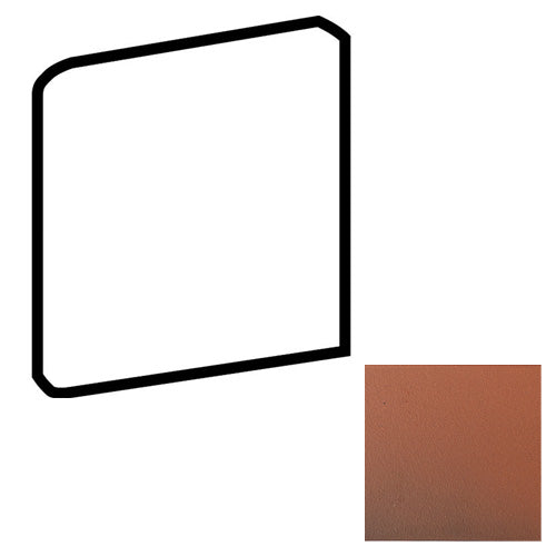 Daltile - Quarry Tile - 6 in. x 6 in. - Ceramic Floor Tile Trim - Bullnose Corner - Matte - Blaze Flash