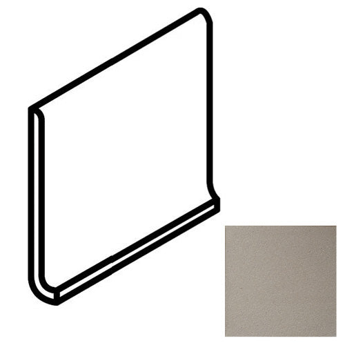 Daltile - Quarry Tile - 5 in. x 6 in. - Ceramic Floor Tile Trim - Cove Base - Matte - Arid Gray