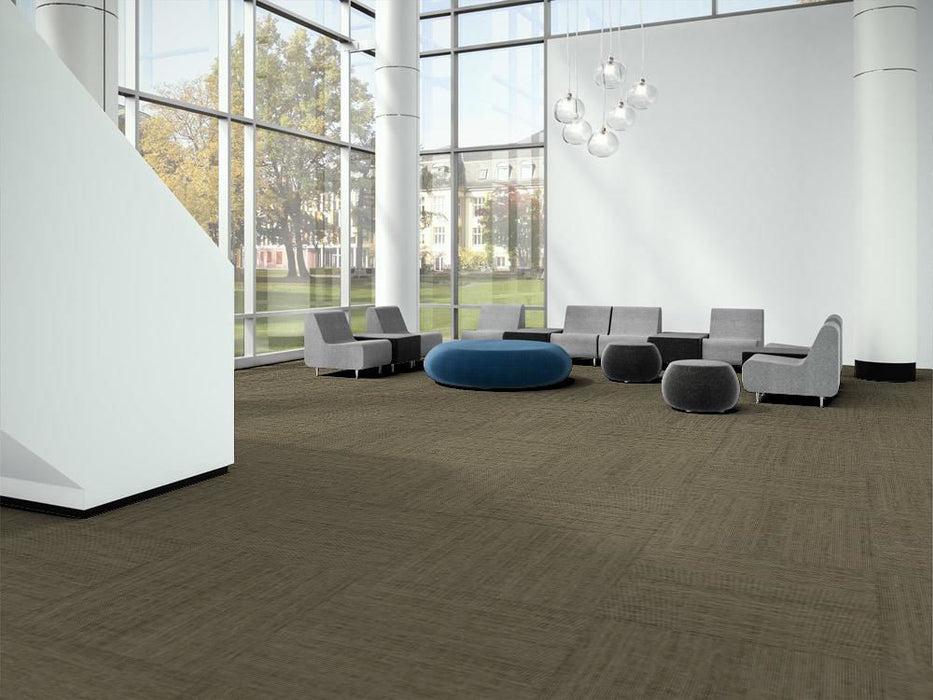 EF Contract - Elan II - 18 in. x 36 in. - Commercial Carpet Tile - Ecru ELN79 Room Scene
