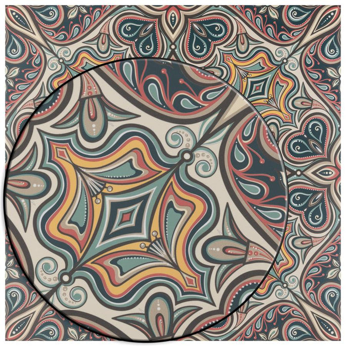 Somertile - Imagine Porcelain Tile - Tapestry Mandala Close View