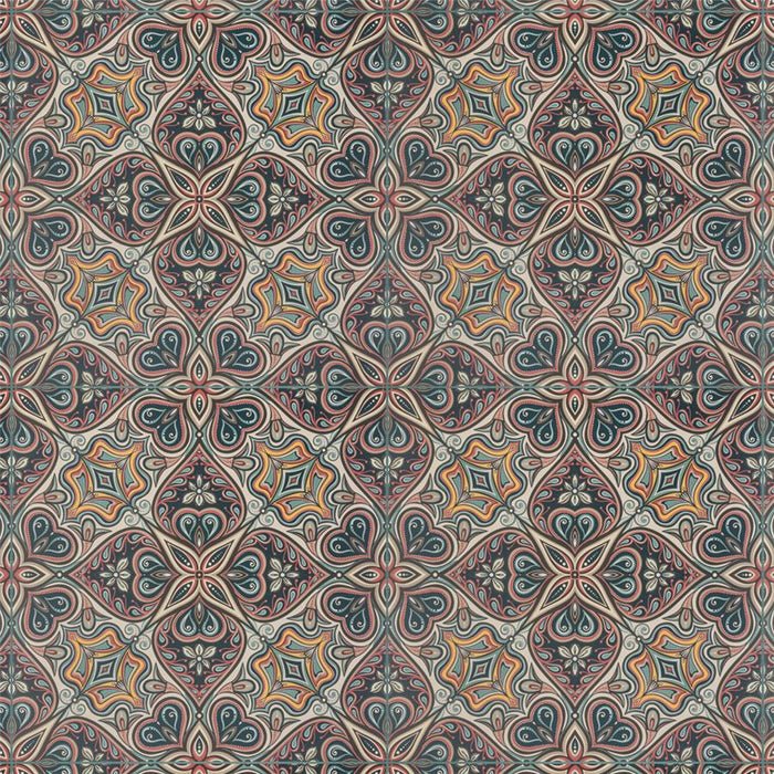 Somertile - Imagine Porcelain Tile - Tapestry Mandala Installed
