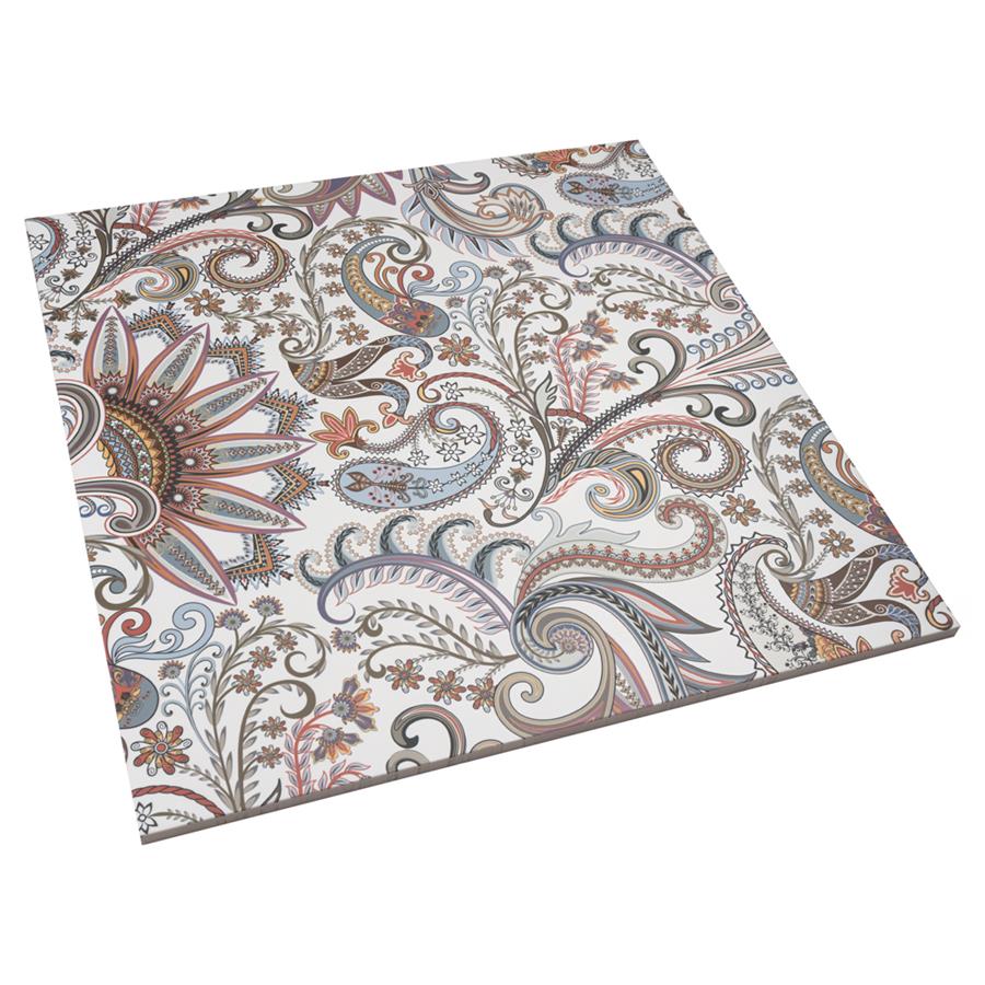 Somertile - Imagine Porcelain Tile - Tapestry Paisley Angled View