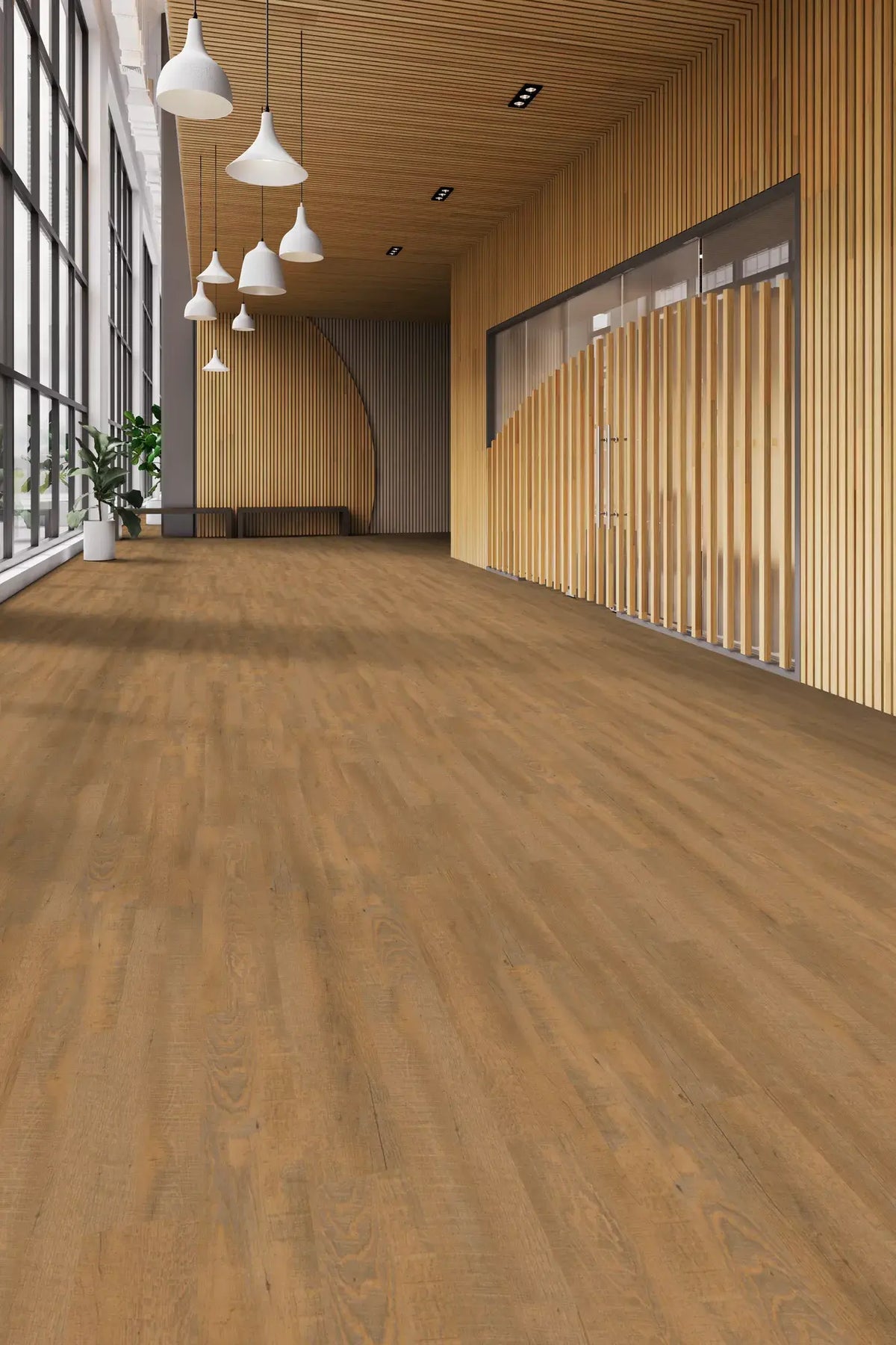 Tarkett - Event+ Wood - Heritage Plank - 6&quot; x 36&quot; - Luxury Vinyl Tile - Honey Oak Instaleld