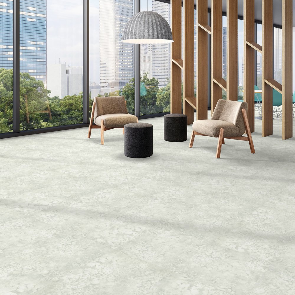 Patcraft - Set In Concrete - Dissipate - 24 in. x 24 in. Luxury Vinyl - Saltwater