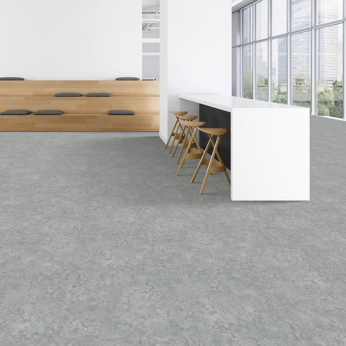 Patcraft - Set In Concrete - Dissipate - 24 in. x 24 in. Luxury Vinyl - Lake floor installation