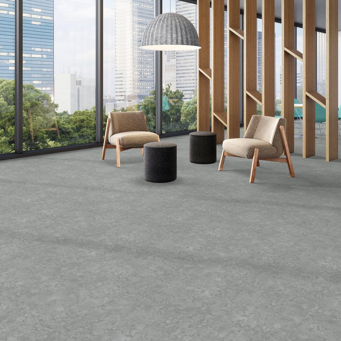 Patcraft - Set In Concrete - Dissipate - 24 in. x 24 in. Luxury Vinyl - Lake floor installation