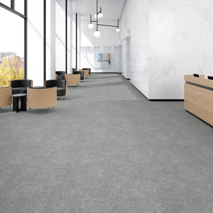 Patcraft - Set In Concrete - Dissipate - 24 in. x 24 in. Luxury Vinyl - Lake floor installation