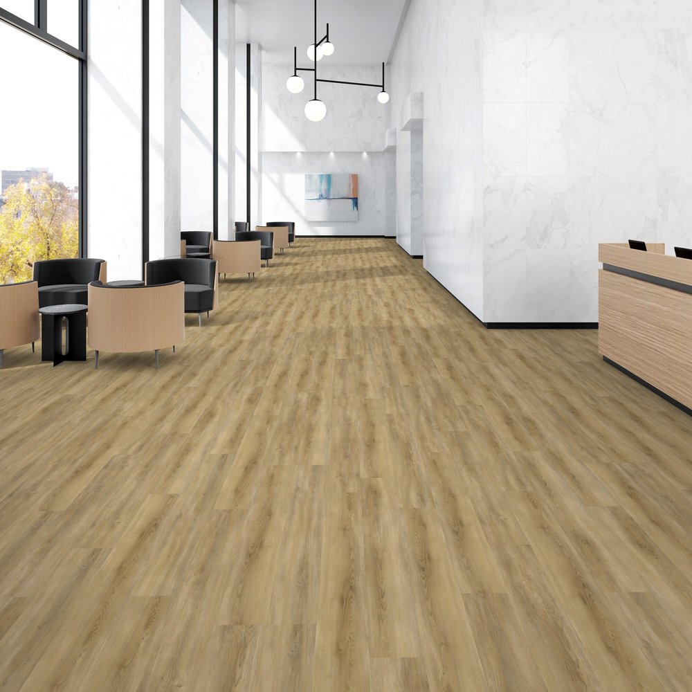 Patcraft - Emery - 7 in. x 48 in. Luxury Vinyl - Dune floor installation