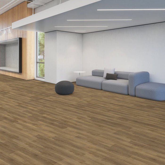 Patcraft - Emery - 7 in. x 48 in. Luxury Vinyl - Cabana floor installation