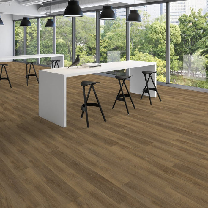 Patcraft - Emery - 7 in. x 48 in. Luxury Vinyl - Cabana floor installation