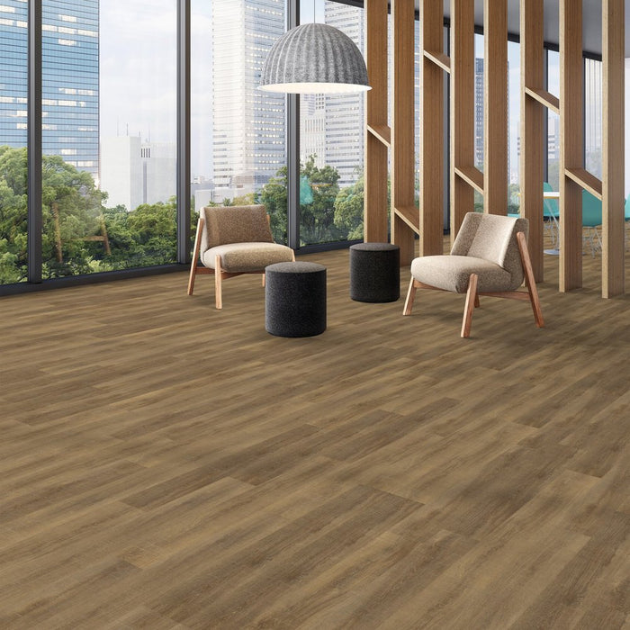 Patcraft - Emery - 7 in. x 48 in. Luxury Vinyl - Cabana floor installation