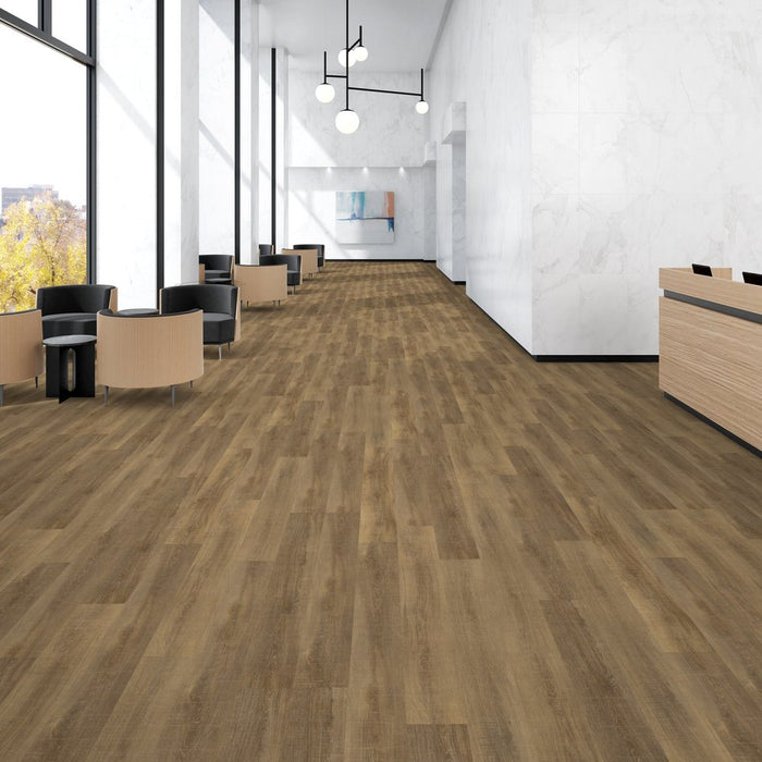 Patcraft - Emery - 7 in. x 48 in. Luxury Vinyl - Cabana floor installation