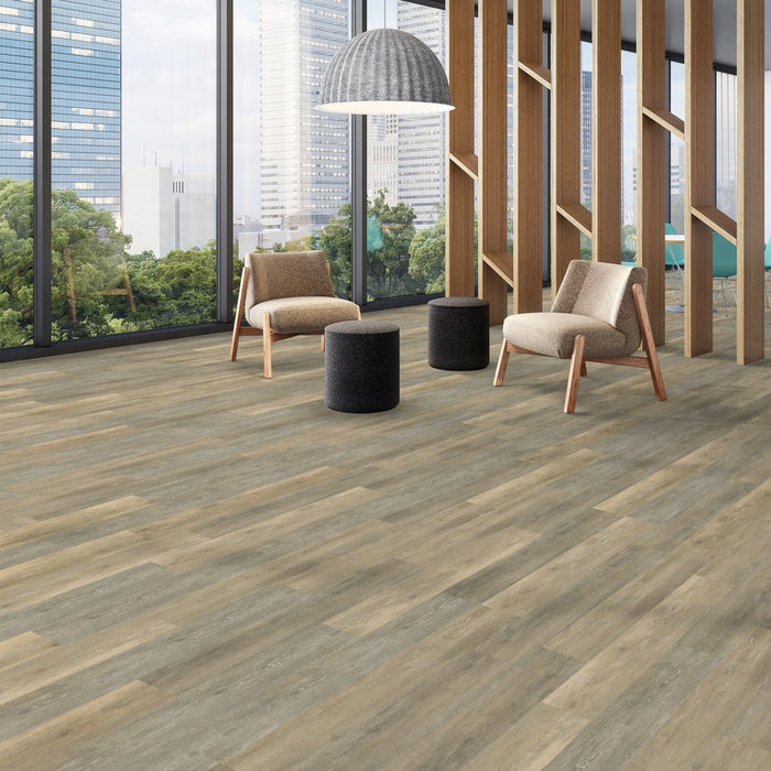 Patcraft - Emery - 7 in. x 48 in. Luxury Vinyl - Inlet floor installation