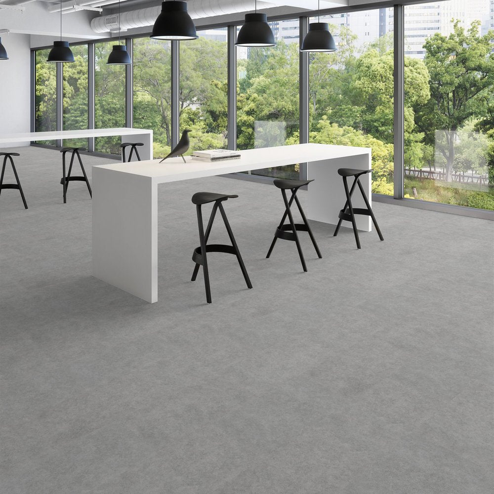 Patcraft - CMYK - 12 in. x 24 in. Luxury Vinyl - Smoke floor installation