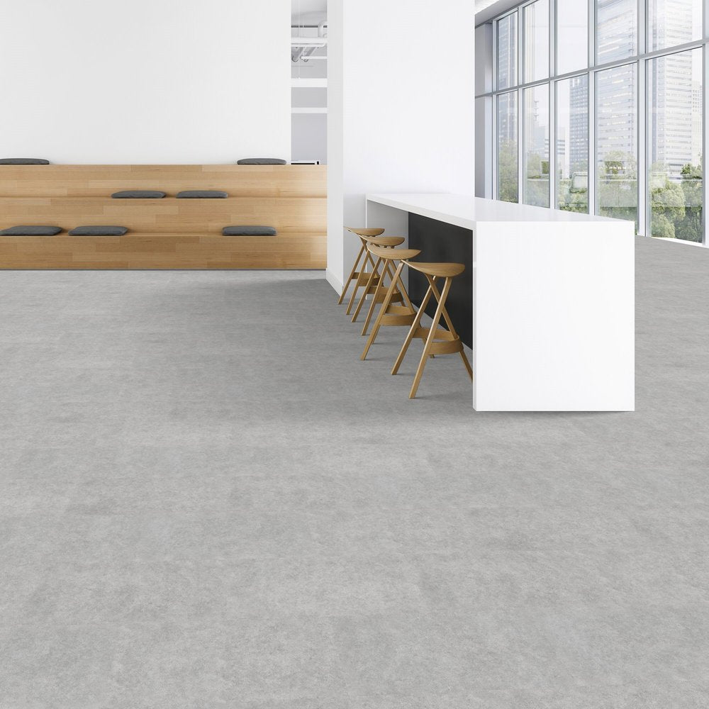 Patcraft - CMYK - 12 in. x 24 in. Luxury Vinyl - Smoke floor installation