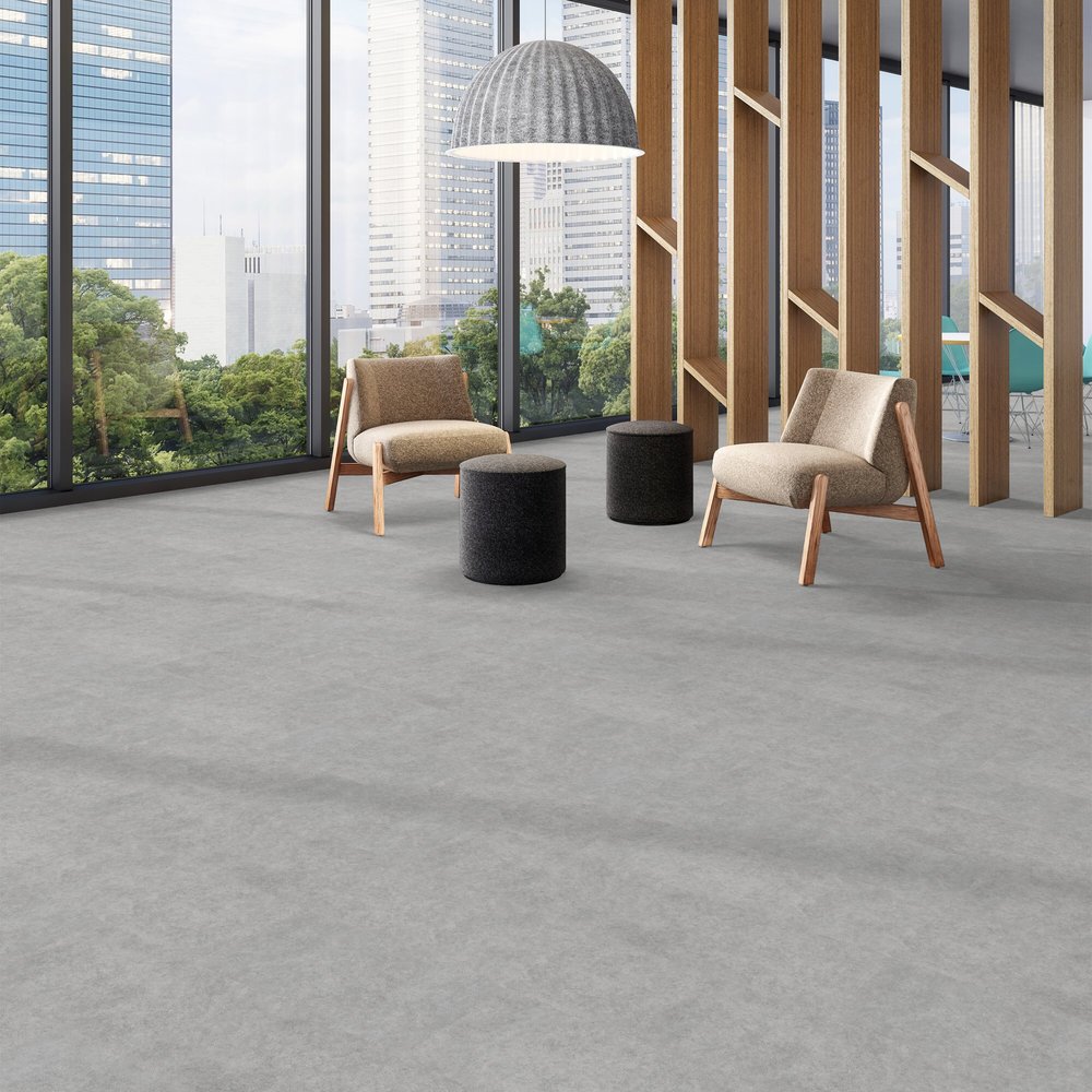 Patcraft - CMYK - 12 in. x 24 in. Luxury Vinyl - Smoke floor installation