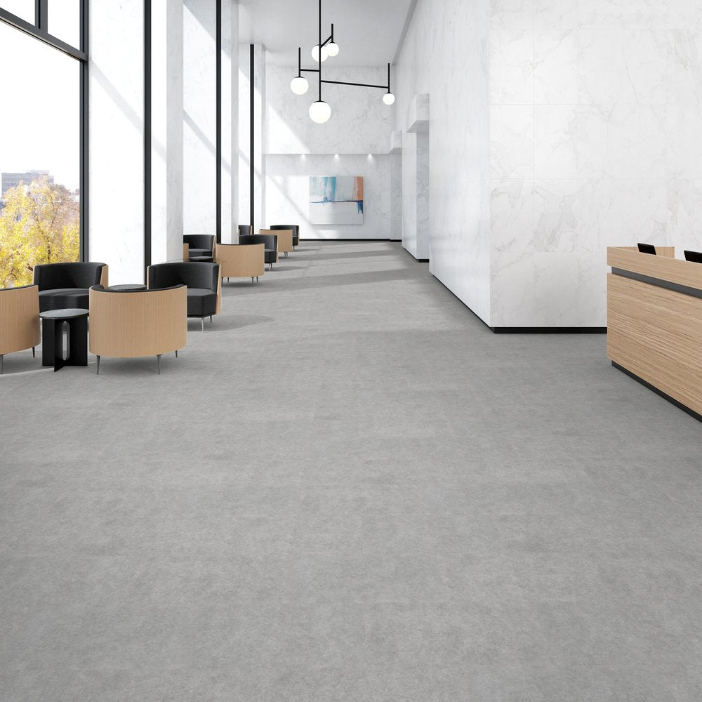 Patcraft - CMYK - 12 in. x 24 in. Luxury Vinyl - Smoke floor installation