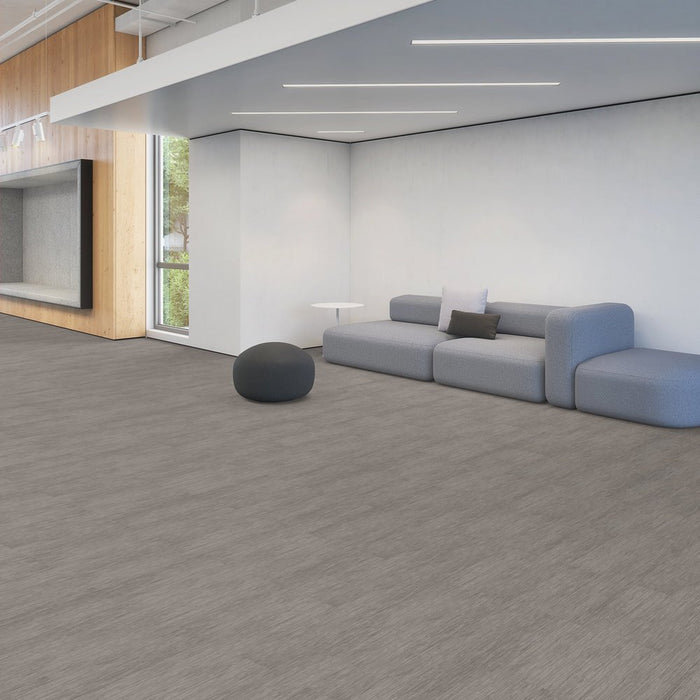 Patcraft - Crossover LL - 7 in. x 48 in. Luxury Vinyl - Haze floor installation