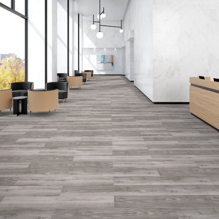 Patcraft - Crossover LL - 7 in. x 48 in. Luxury Vinyl - Echo floor installation