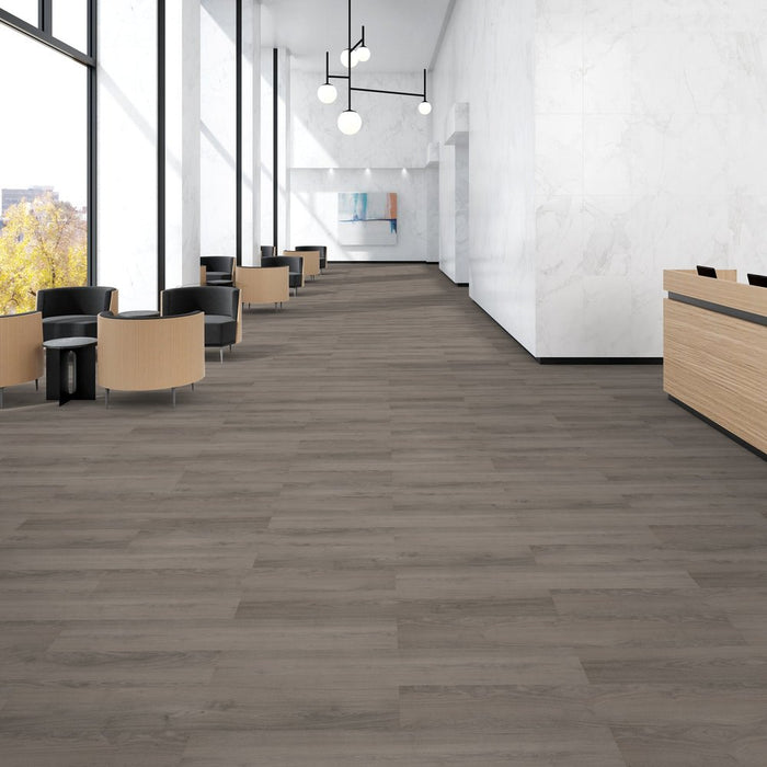 Patcraft - Crossover LL - 7 in. x 48 in. Luxury Vinyl - Heron floor installation