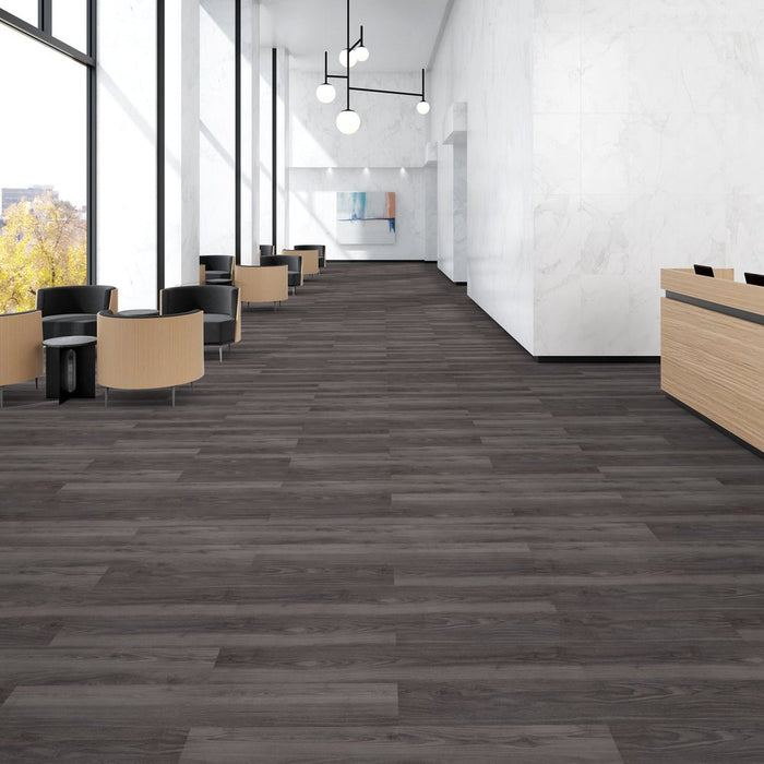 Patcraft - Crossover LL - 7 in. x 48 in. Luxury Vinyl - Wenge floor installation