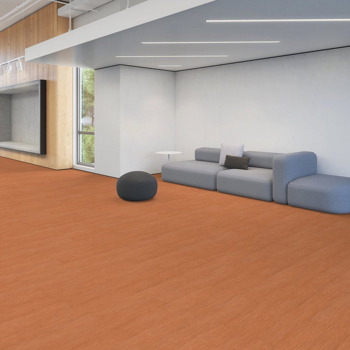 Patcraft - Crossover LL - 7 in. x 48 in. Luxury Vinyl - Citrus floor installation