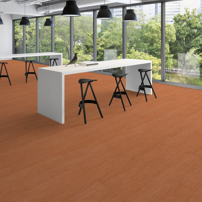 Patcraft - Crossover LL - 7 in. x 48 in. Luxury Vinyl - Citrus floor installation