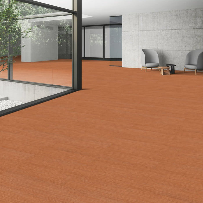 Patcraft - Crossover LL - 7 in. x 48 in. Luxury Vinyl - Citrus floor installation