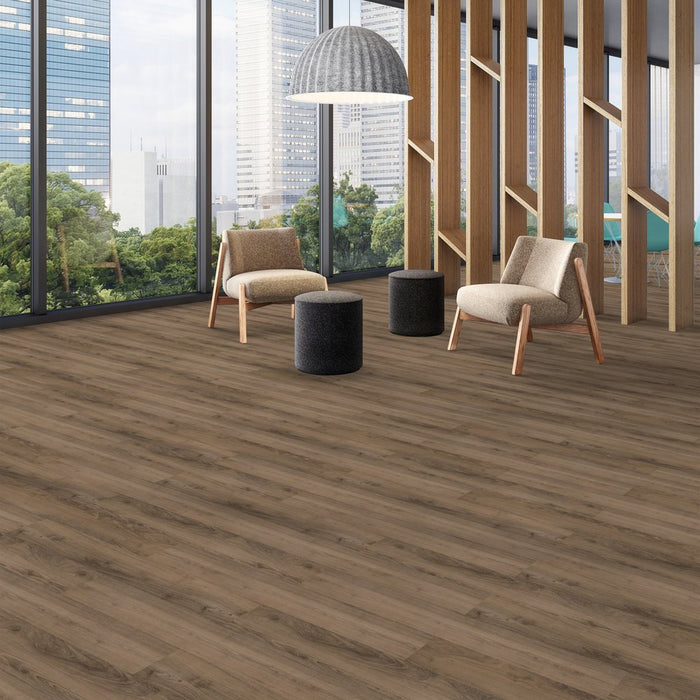 Patcraft - Crossover LL - 7 in. x 48 in. Luxury Vinyl - Smokey Taupe floor installation